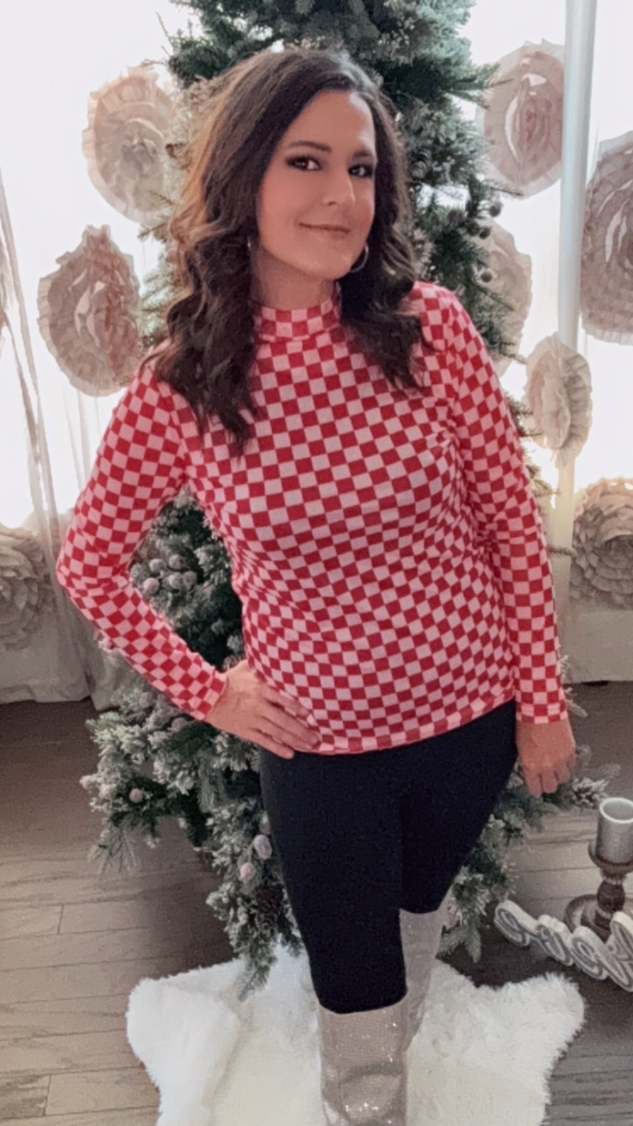 Pep Rally Mesh Top Red