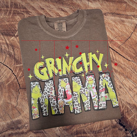 Grinchy Mama Comfort Color Tee
