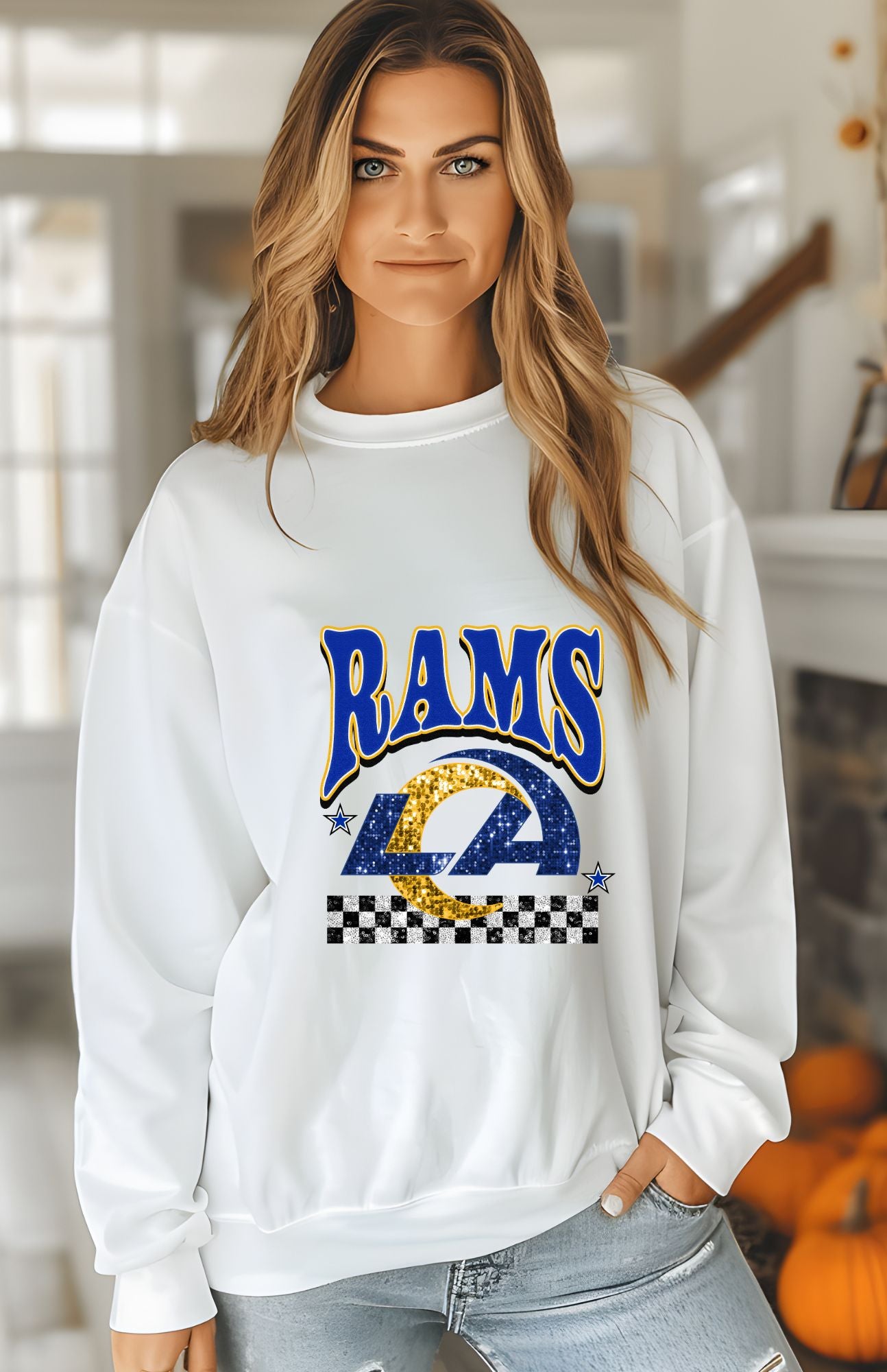 NFL Football Womens Glitter Sweatshirt & T-Shirts