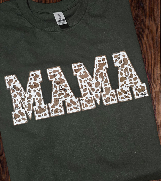 Cowprint Mama Tee