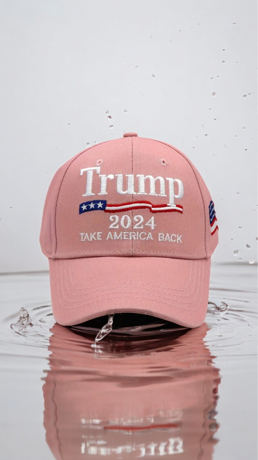 Pink Trump 2024 Ball Cap