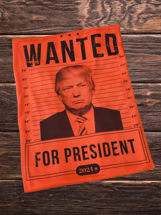 Wanted Trump 2024 for President Grapic Tee