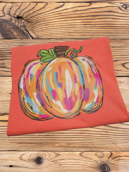 Tie Dye Pumpkin Graphic Tee