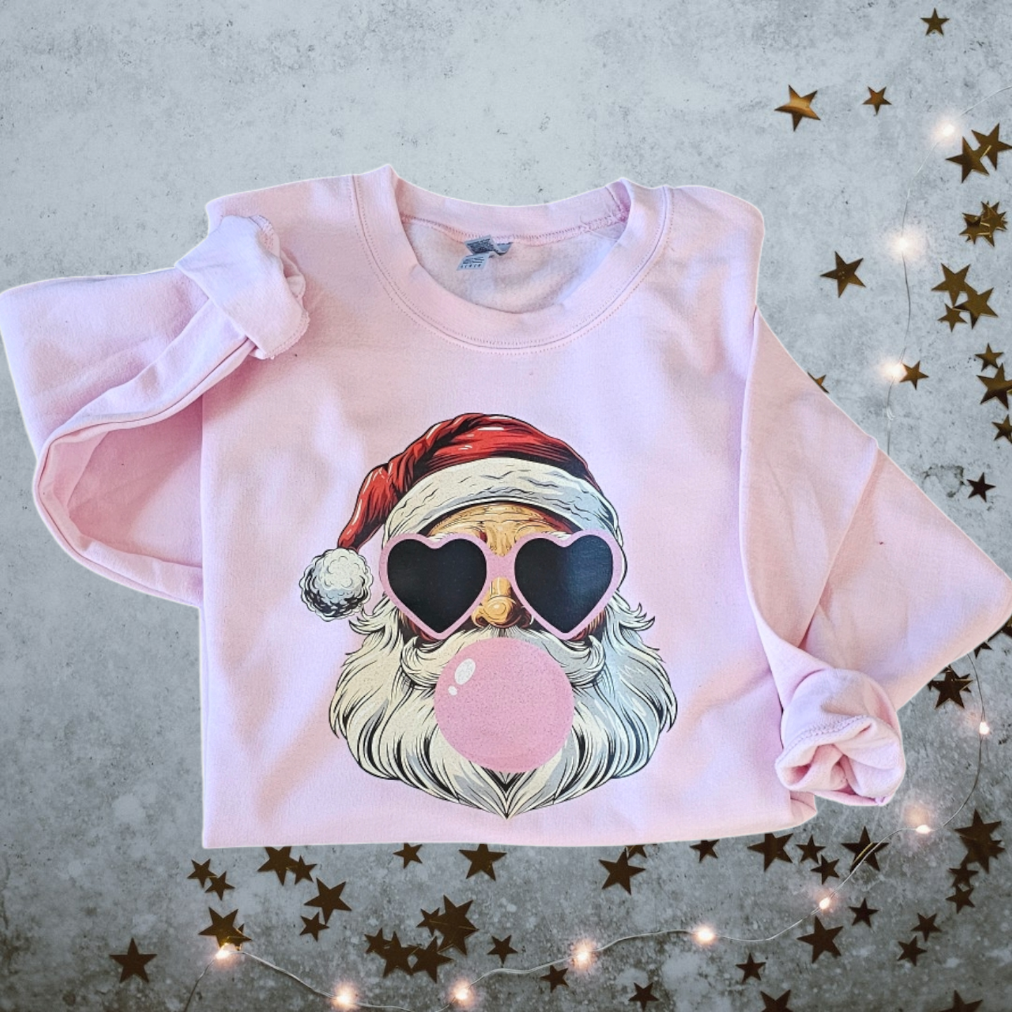 Bubble Gum Santa Christmas Sweatshirt