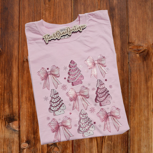 Pink Christmas Cake Coqutte CC Tee