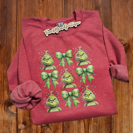 Grinch Coqutte Sweatshirt