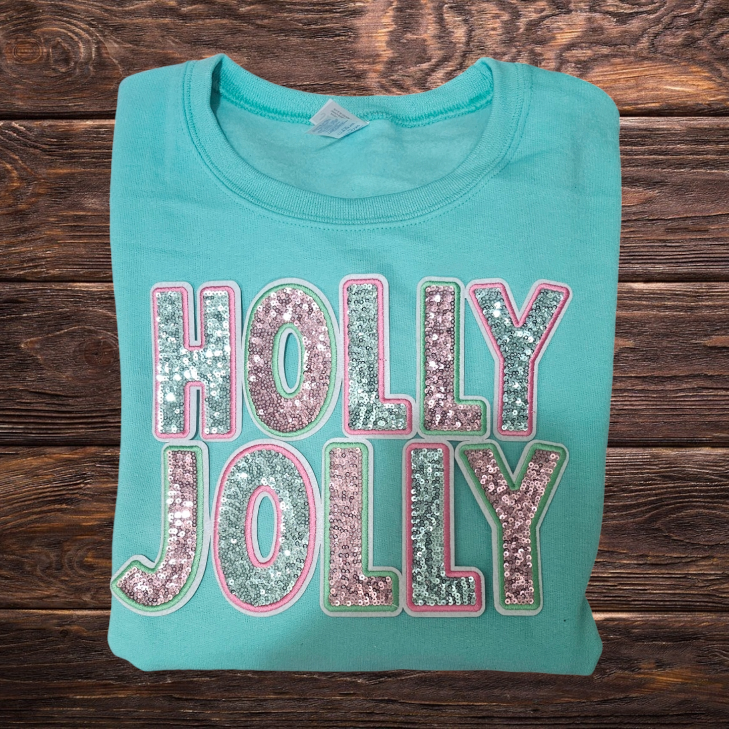 Holly Jolly Sequin Patch Sweatshirt