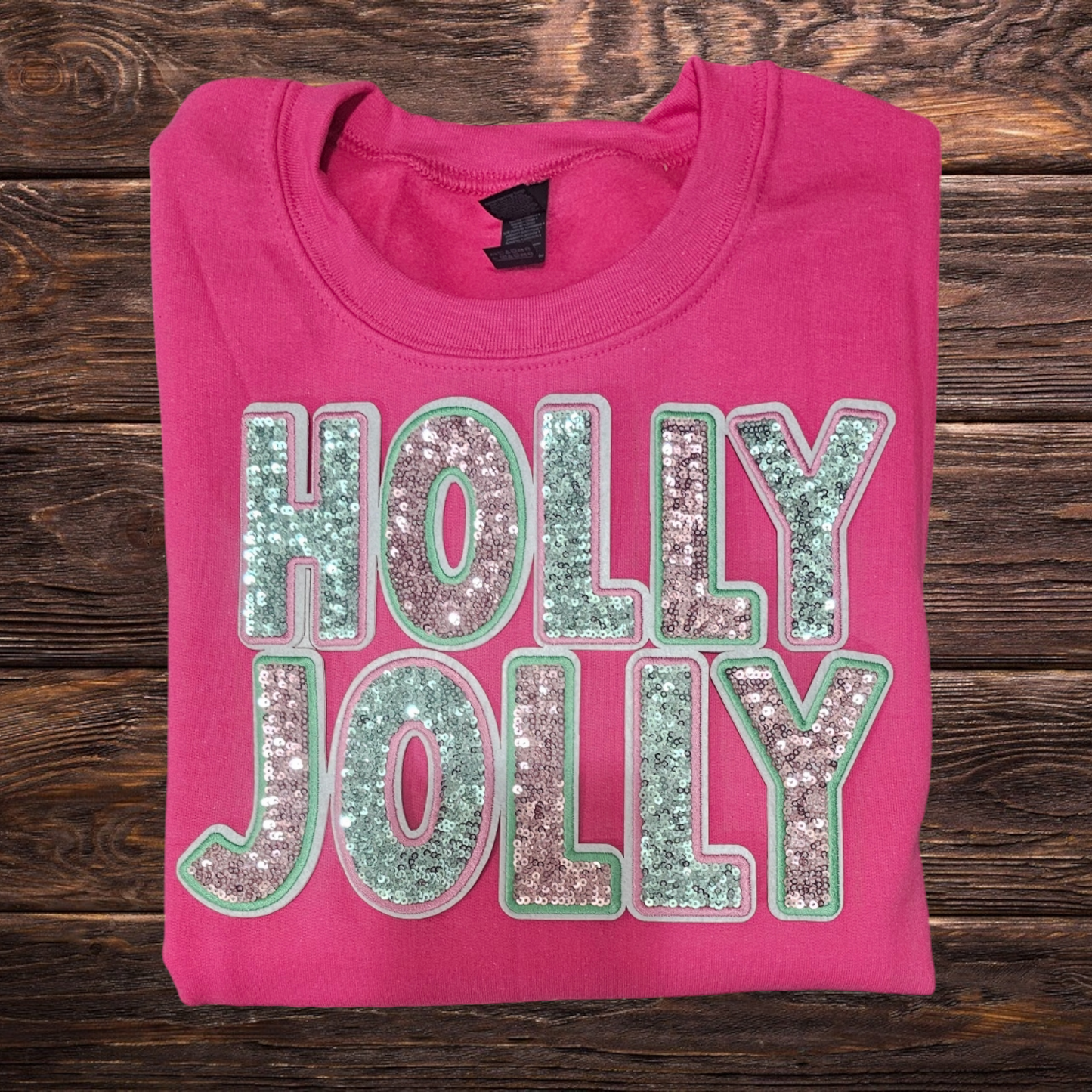 Holly Jolly Sequin Patch Sweatshirt