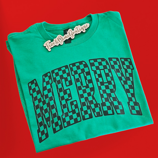 Checker Merry Tee Shirt