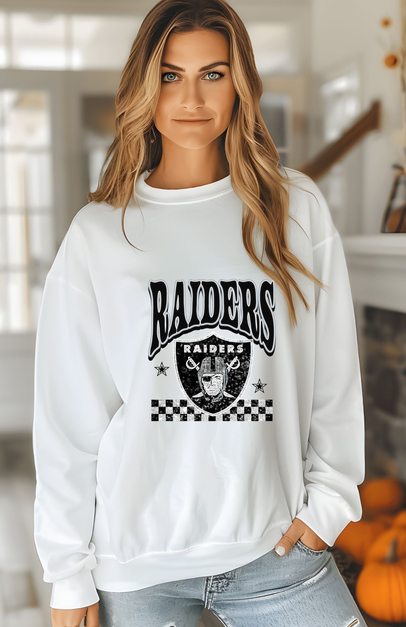 NFL Football Womens Glitter Sweatshirt & T-Shirts