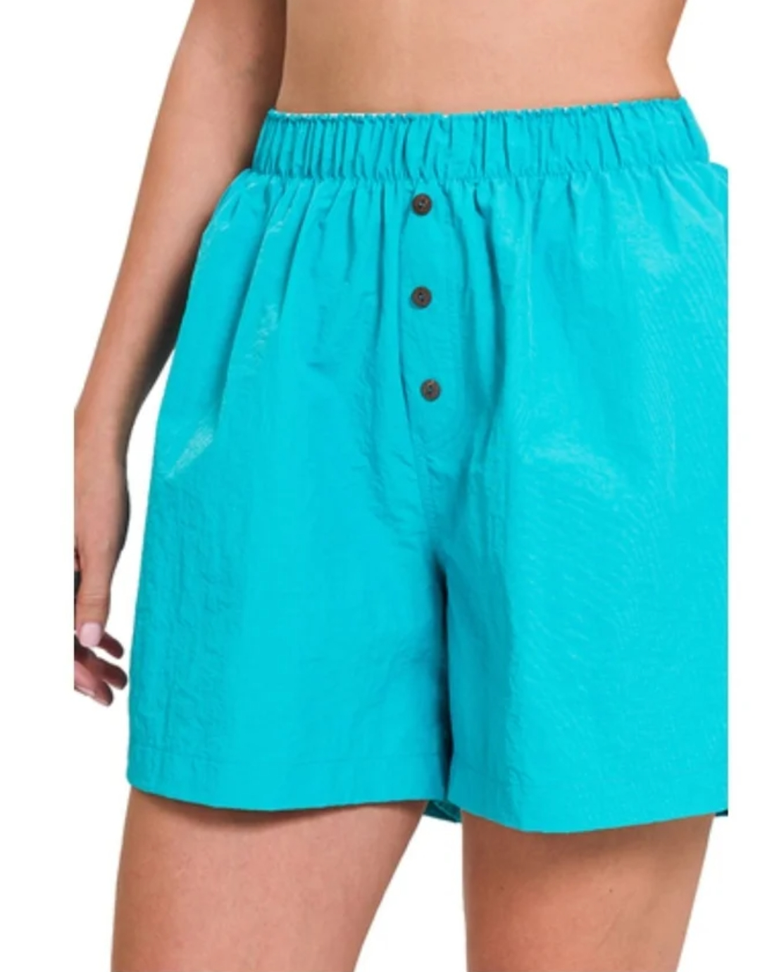 WINDBREAKER ELASTIC WAIST SHORTS