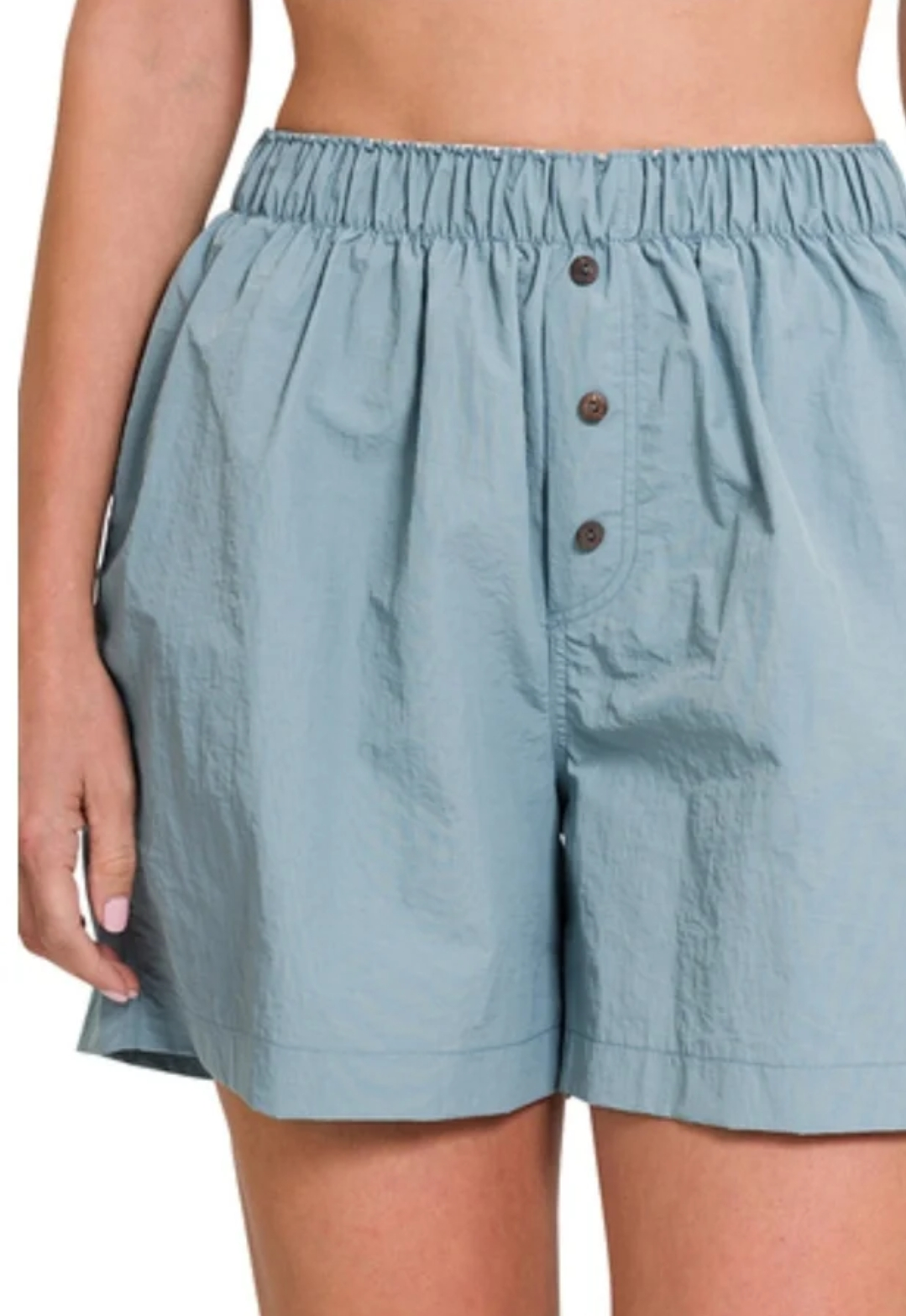 WINDBREAKER ELASTIC WAIST SHORTS