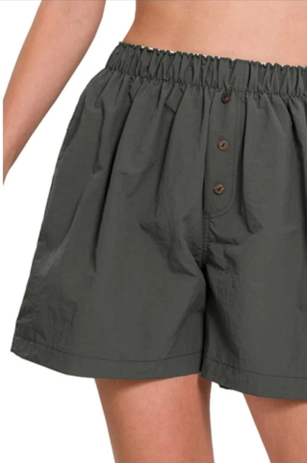 WINDBREAKER ELASTIC WAIST SHORTS