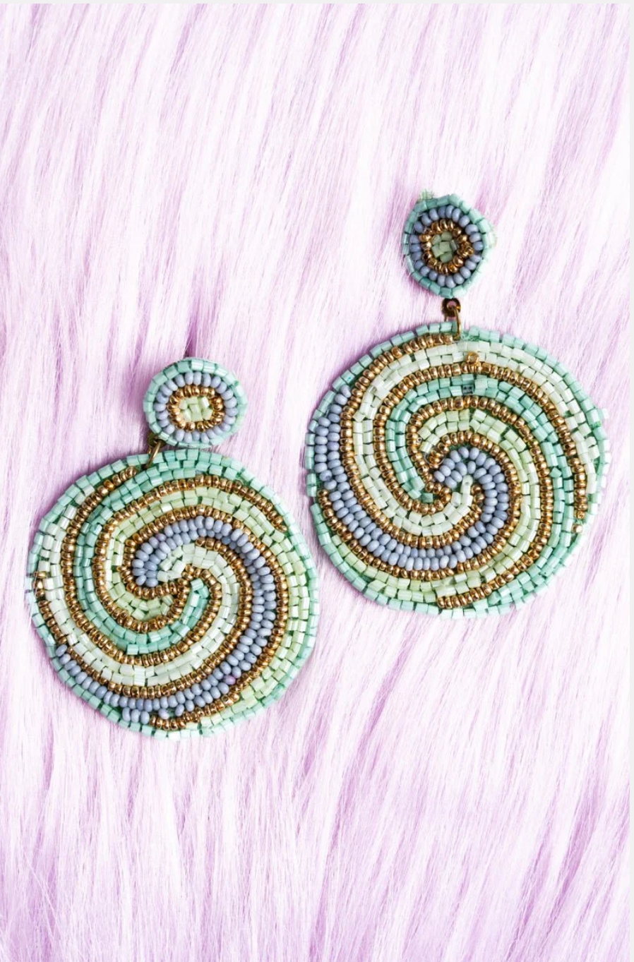 SEASIDE SWIRL MULTI SEED BEAD EARRINGS