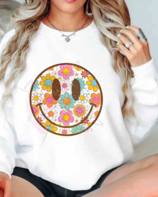 Retro Glitter Smiley Top