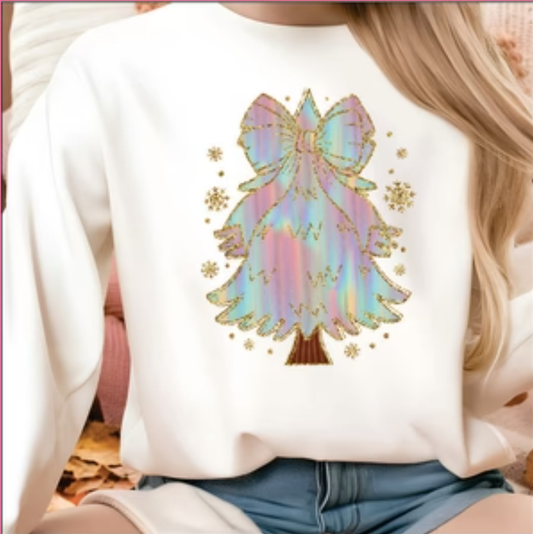 Iridescent Christmas Tree Sweatshirt