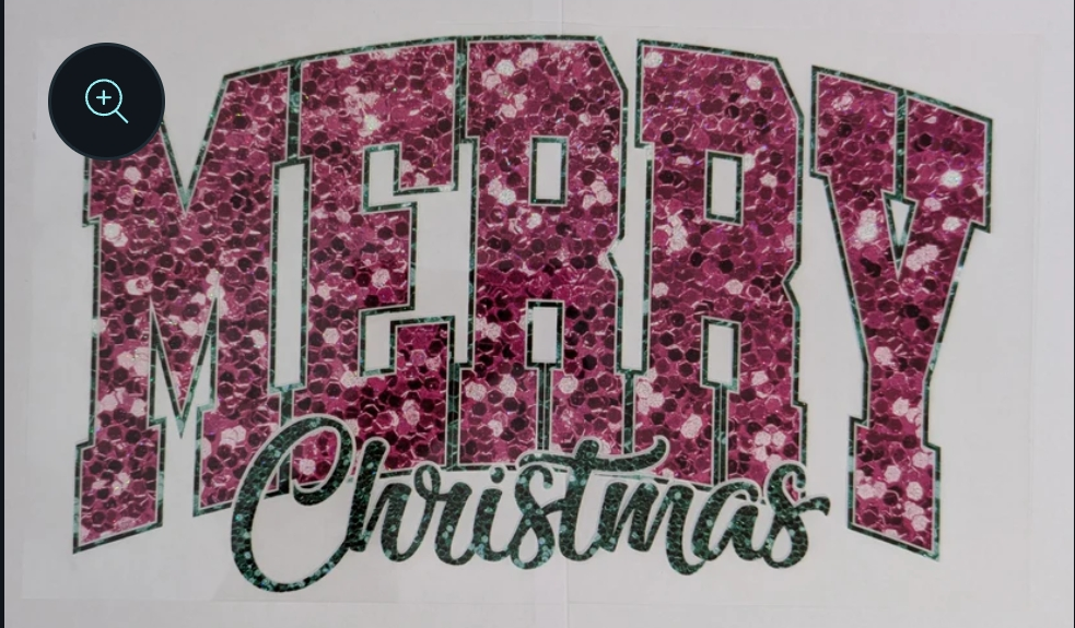 2 for $40.00 Mystery Christmas Glitter Print Sweatshirt