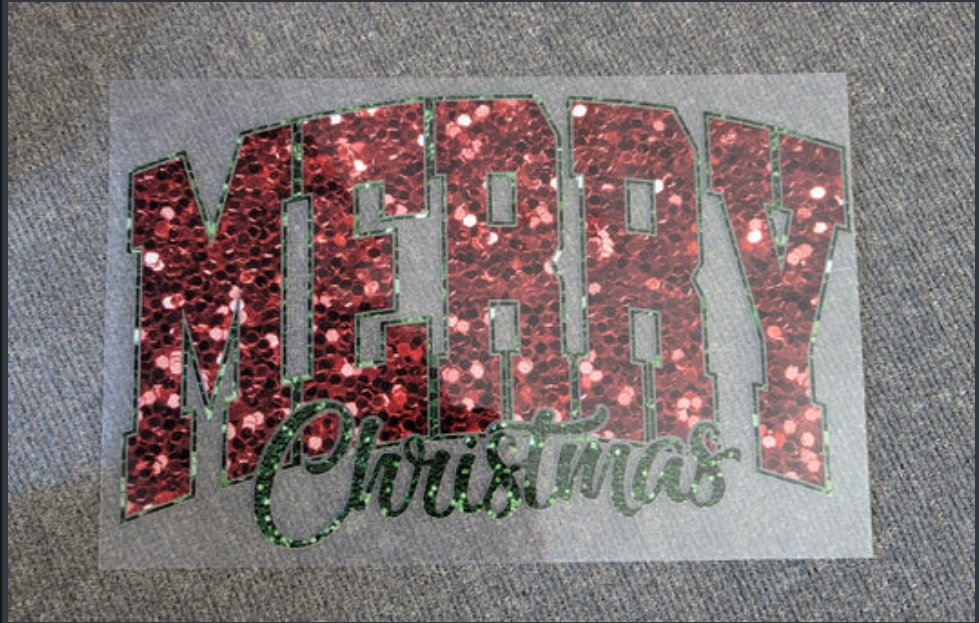 2 for $40.00 Mystery Christmas Glitter Print Sweatshirt