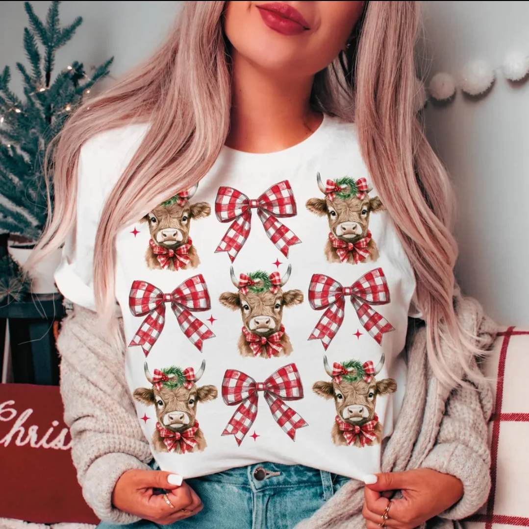 2 for $40.00 Mystery Christmas Glitter Print Sweatshirt