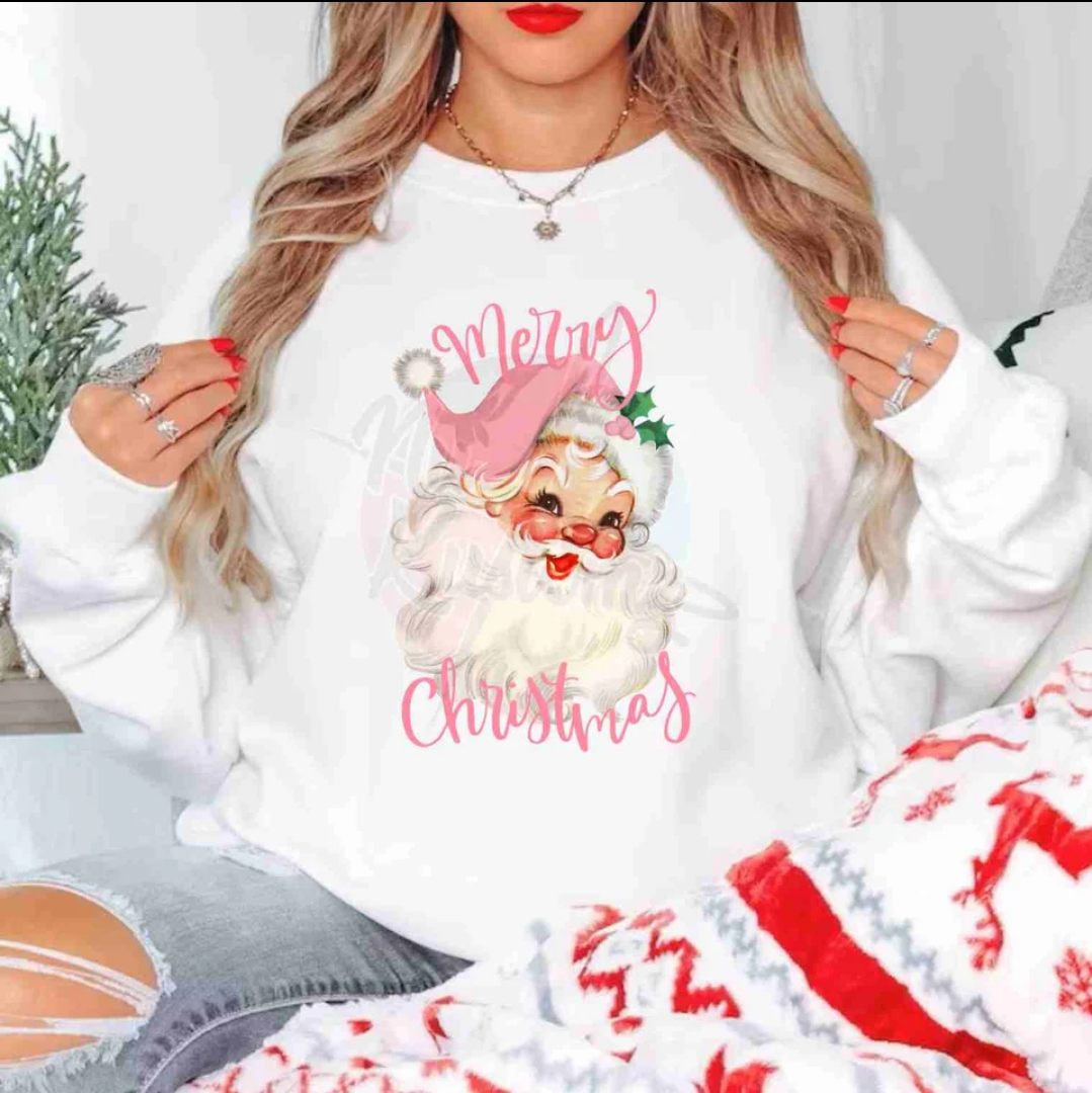 2 for $40.00 Mystery Christmas Glitter Print Sweatshirt