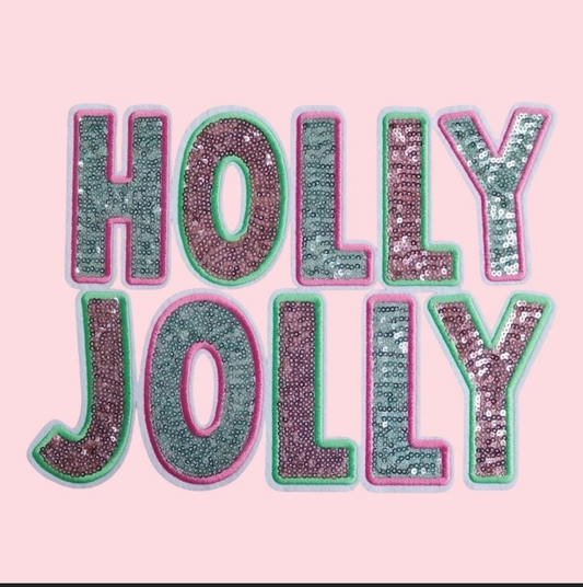 Holly Jolly Sequin Patch Only