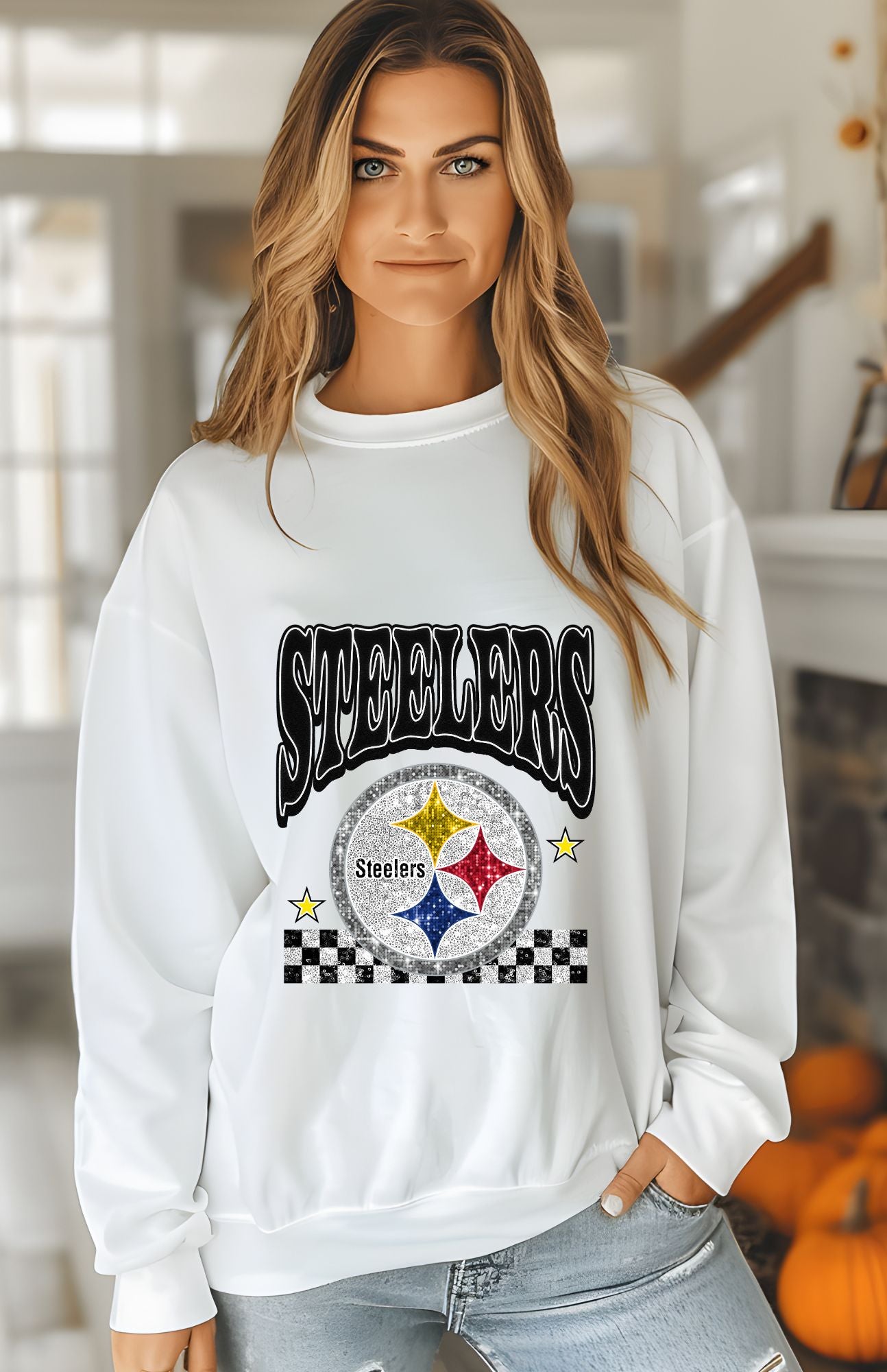 NFL Football Womens Glitter Sweatshirt & T-Shirts