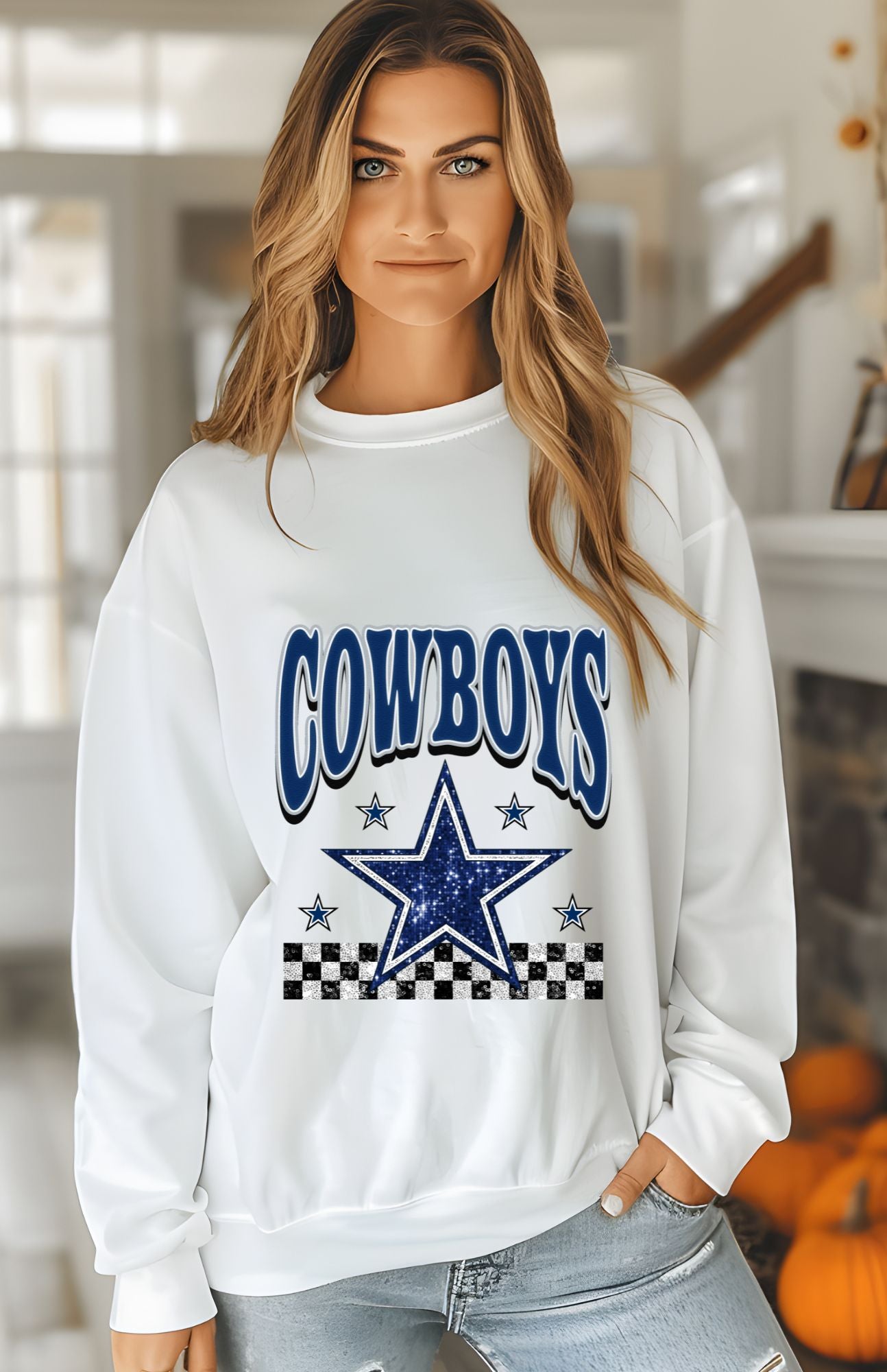 NFL Football Womens Glitter Sweatshirt & T-Shirts