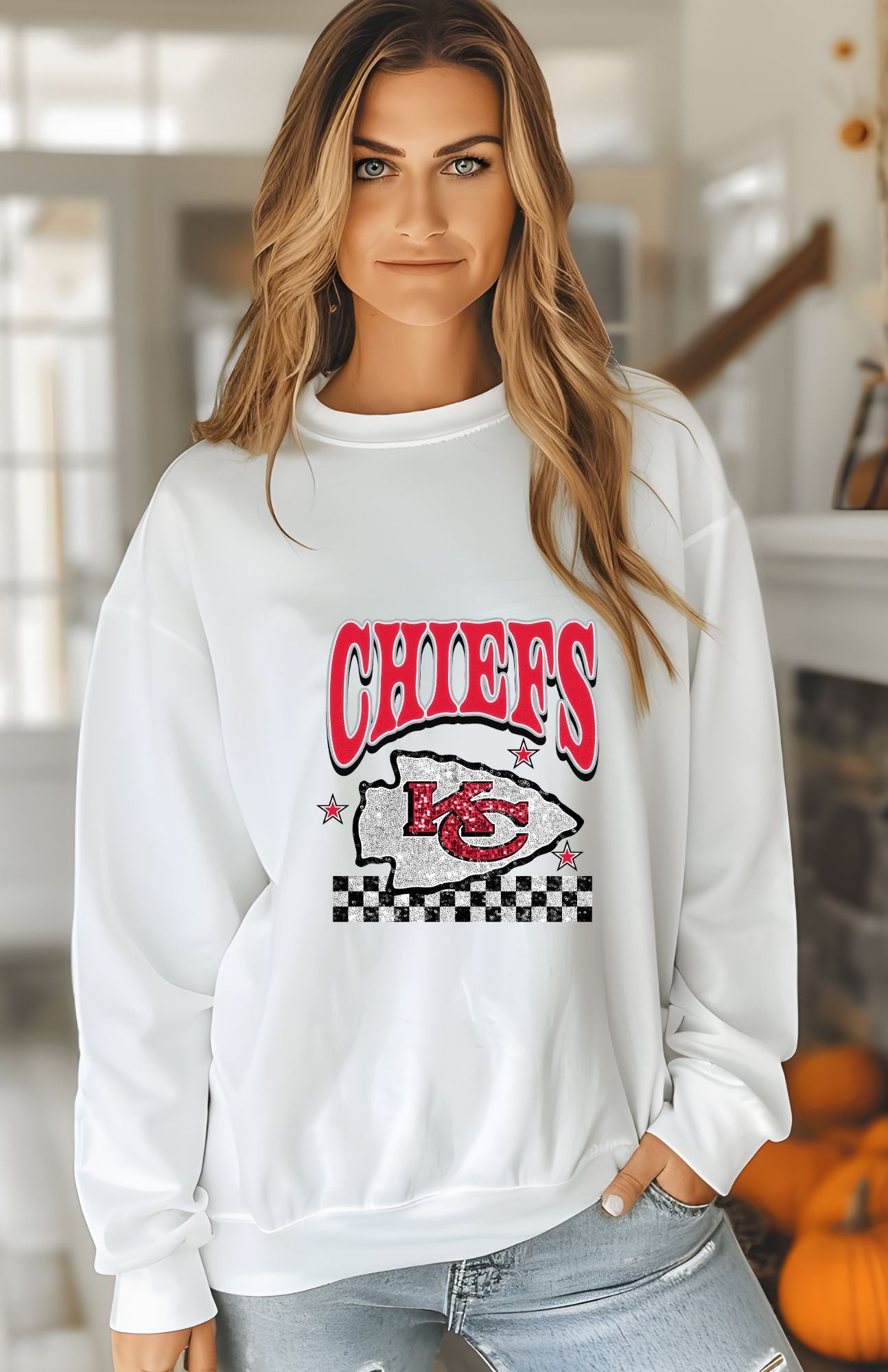 NFL Football Womens Glitter Sweatshirt & T-Shirts