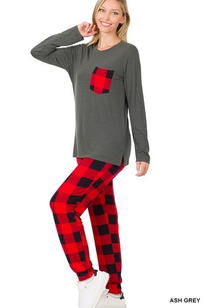 BUFFALO PLAID LOUNGEWEAR SET