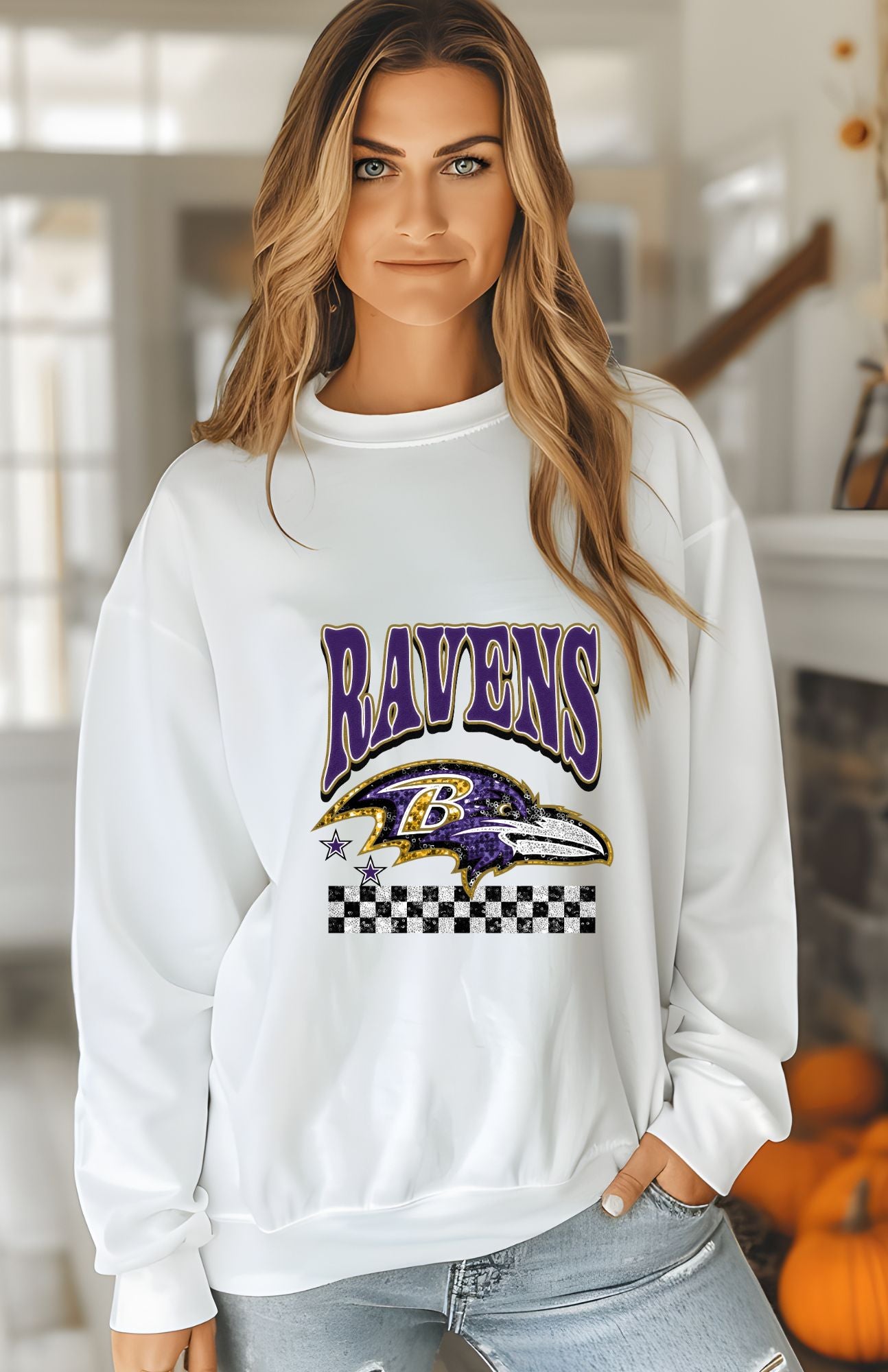 NFL Football Womens Glitter Sweatshirt & T-Shirts