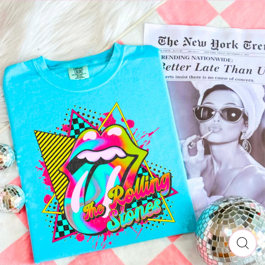 Neon Comfort Color Band Tee