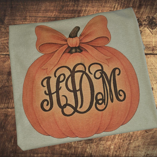 Monogram Pumpkin Sublimation Tee