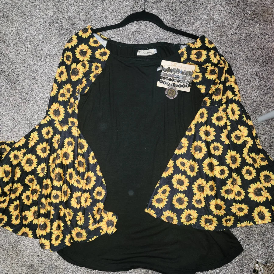 Sunflower Belle Sleeve Top