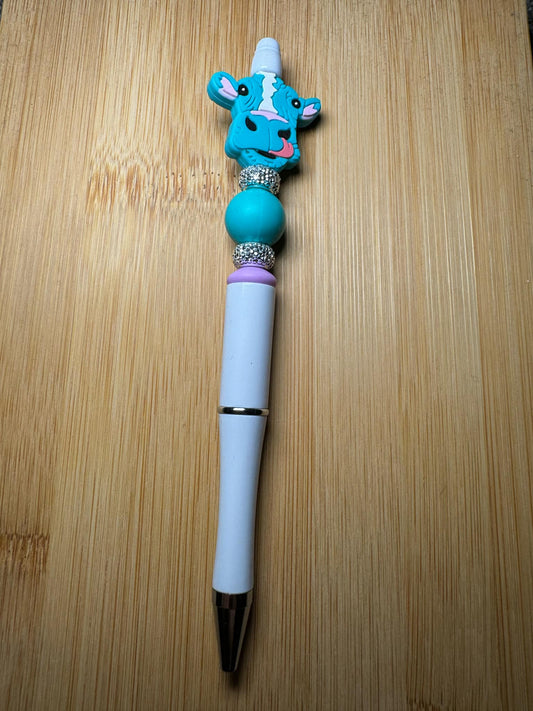 Teal Cow Focal Pen